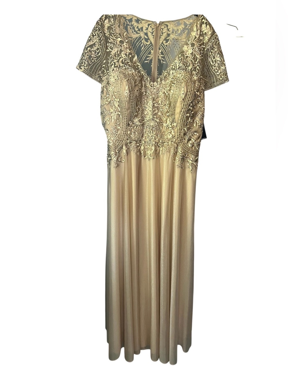 Gold Embellished Maxi Dress